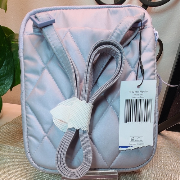25-10-351 Vera Bradley Mini Hipster Crossbody in Lavender Pearl NWT - Picture 9 of 14